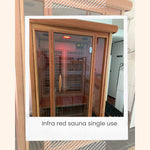 Infrared sauna single use